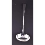 A George III Old English silver soup ladle hallmarked London 1827, maker's mark for John Meek, L: