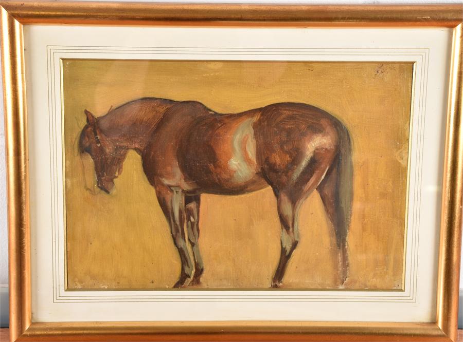 Attributed to Thomas Patrick Keating (1917-1984) British a pair of paintings of horses in the manner - Image 5 of 6