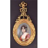 An 18th century portrait miniature of an unknown lady possibly French school, portrait of a young