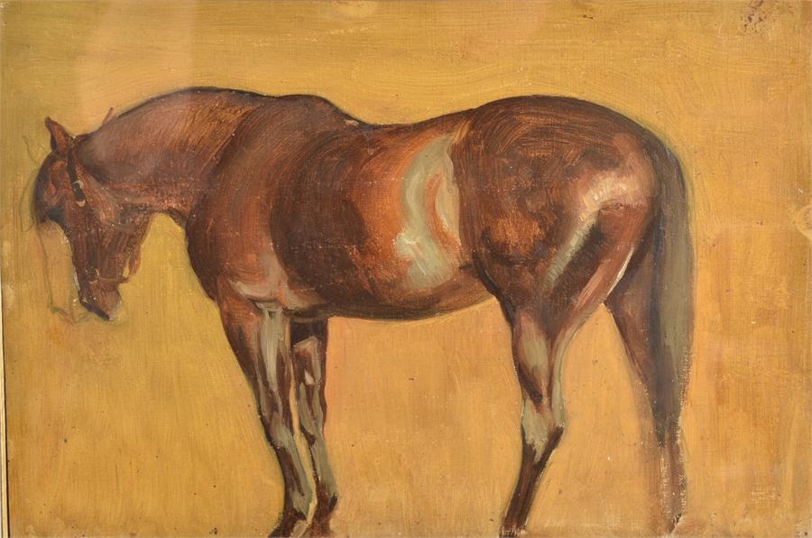 Attributed to Thomas Patrick Keating (1917-1984) British a pair of paintings of horses in the manner - Image 4 of 6