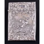 An Edwardian silver card case