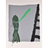 Bruce McLean (born 1944) Scottish Head and Ladder (grey), screenprint, signed and dated in pencil