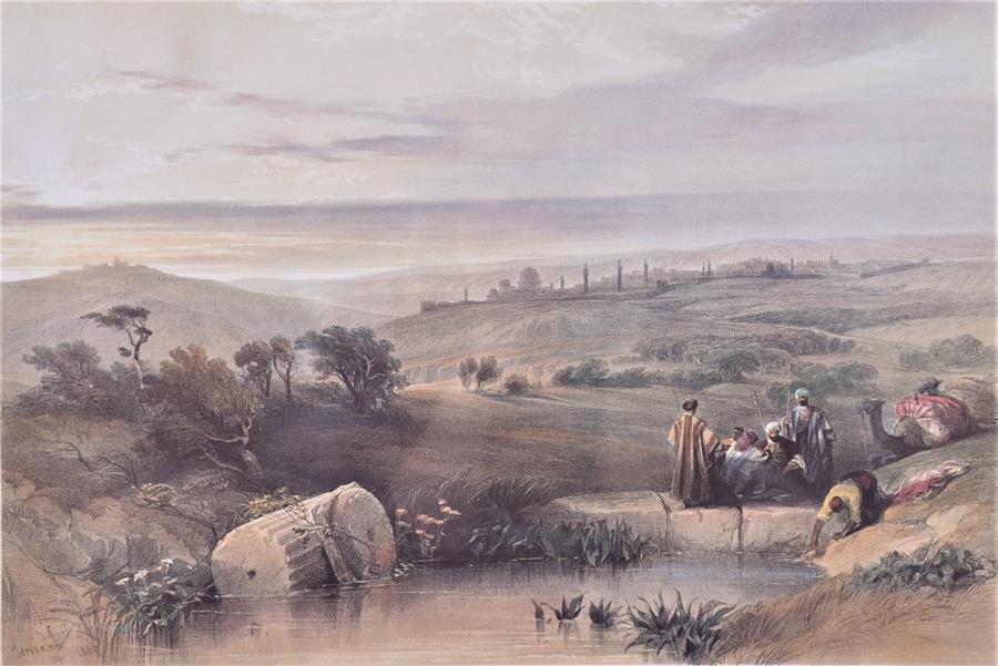 After David Roberts RA (1796-1864) British five tinted lithographs comprising Jericho April 3rd - Image 5 of 10