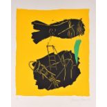 Bruce McLean (born 1944) Scottish  Pipe Dreaming (yellow), screenprint, signed and dated in pencil