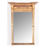 A late 19th century giltwood mirror with foliate decoration, 70 x 37 cm. CONDITION REPORT Some