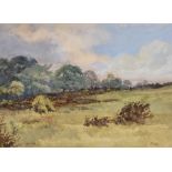 A lovely Yorkshire landscape Nr. Adel, watercolour, signed and dated 'H.D. 09', in a giltwood frame,