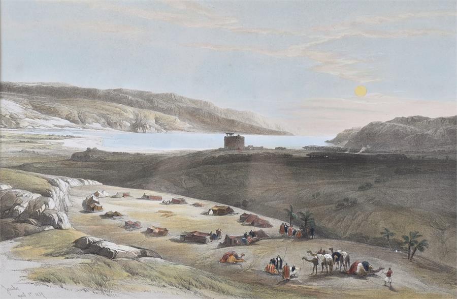 After David Roberts RA (1796-1864) British five tinted lithographs comprising Jericho April 3rd - Image 3 of 10