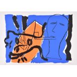 Bruce McLean (born 1944) Scottish  Pipe Smoker with Female Head, screenprint, signed in pencil,