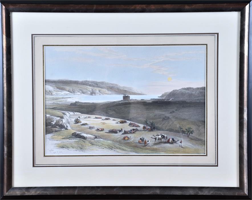 After David Roberts RA (1796-1864) British five tinted lithographs comprising Jericho April 3rd - Image 2 of 10