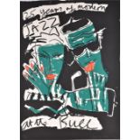 Bruce McLean (born 1944) Scottish  25 Years of Modern Jazz, screenprint, signed and dated in