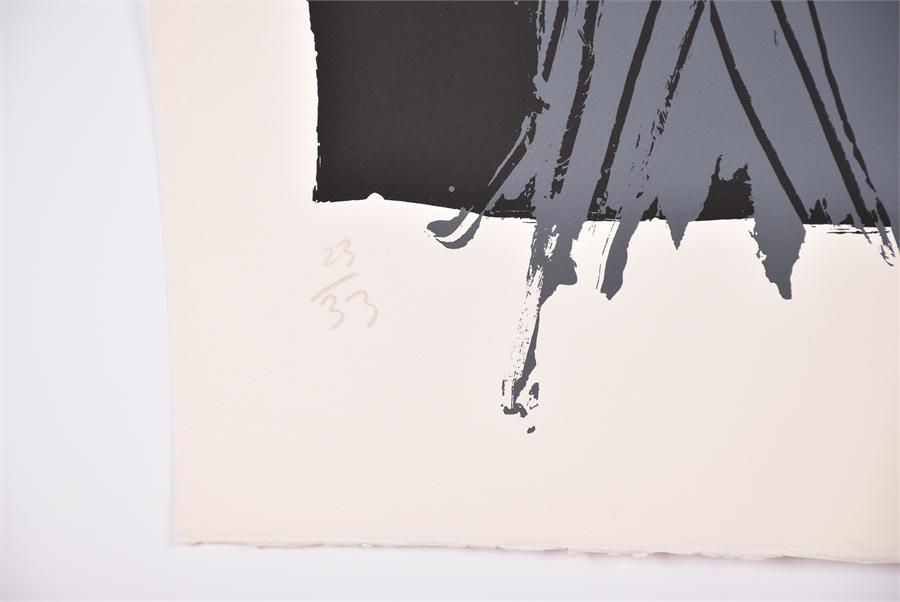 Bruce McLean (born 1944) Scottish  Head and Ladder (black), screenprint, signed and dated in - Image 3 of 3