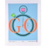 London 2012 Paralympic Games poster entitled Go, by Michael Craig Martin, framed and glazed, 79 x 59