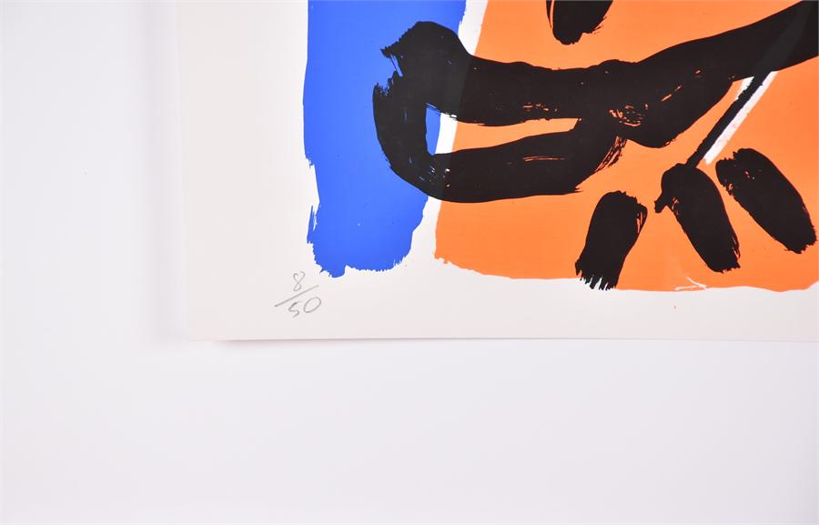 Bruce McLean (born 1944) Scottish  Pipe Smoker with Female Head, screenprint, signed in pencil, - Image 3 of 3