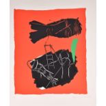 Bruce McLean (born 1944) Scottish  Pipe Dreaming (red), screenprint, signed and dated in pencil