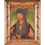 Manner of Jan Gossaert (1478-1532) Dutch A late 19th century portrait of Henry VII, oil on panel, in