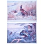 Archibald Thorburn (1860-1935) British two ornithological lithographs, one a pheasant, the other