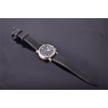A Chopard '1000 Miglia' Titanium automatic chronograph wristwatch the carbon fibre dial with