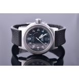 An Oris stainless steel day date automatic wristwatch the black dial with day and date windows,