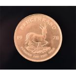 A 1978 1ozt krugerrand 34 grams.