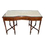 A good quality Edwardian rosewood dressing table by Collinson & Lock the semi-inverted bow-fronted