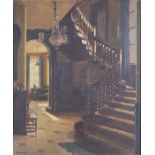 Frederick William Elwell RA (1870-1958) British  The Staircase, oil on board, signed to lower