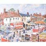 Greville Irwin RBA (1893-1947) British Beaconsfield Fair, an expressively painted local scene, c.