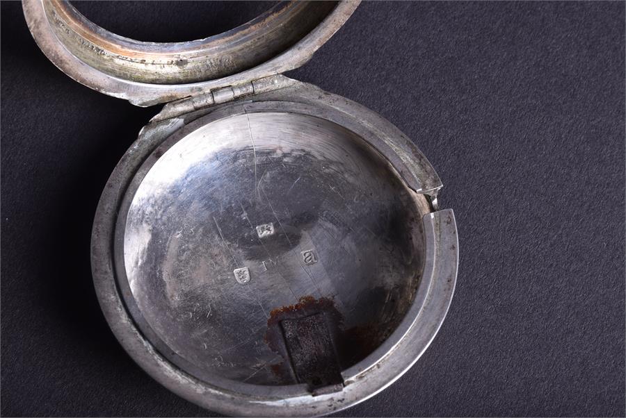 An 18th century silver and tortoiseshell triple-cased pocket watch by George Prior the white - Image 6 of 8