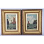 W. S. H. Crespin (fl. 1911) British Two seascapes, oil on canvas, both signed and dated 1911, in