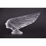 A contemporary Lalique 'Victoire' clear and frosted glass car mascot the original designed c.1925 by