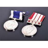 A pair of George VI Naval medals to: JX12994 3 (P.O.) F.W.Hambly A/LS Royal Navy, comprising a Naval