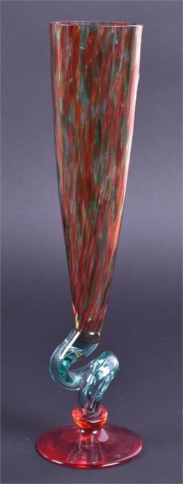 A collection of seven Carlo Moretti  Murano glass champagne flutes Italian, 1999, all hand blown and - Image 8 of 22