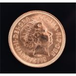 A full sovereign 2001, 7.9 grams.