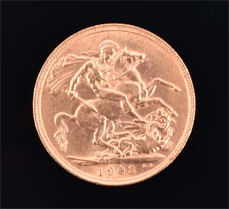 An Edwardian full sovereign 1903, 8 grams. - Image 4 of 4