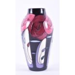 A Moorcroft 'Bellahouston' vase designed by Emma Bossons, 2014, the rose patterning on the vase is