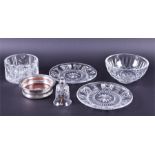 A small selection of Waterford crystal to include a pair of side plates, two bowls and a small glass