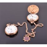 Two 9ct yellow gold Waltham pocket watches one full hunter, the other open-faced, in A.L. Dennison