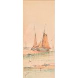 Richmond Markes (fl. late 19th century) British a pair of watercolour seascapes, both signed to
