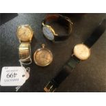 Three assorted wristwatches including a Longines Presence gold plated quartz watch with paperwork,