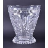A large Waterford Crystal vase on a circular base, 24.5 cm diameter. CONDITION REPORT In excellent