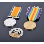A pair of WWI medals to 35433 Private E.G. Boyles, Hampshire Regiment, comprising: The British War