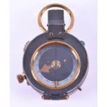 An officers WWI brass compass c.1917 by F. Darton & Co, London, numbered 94172, with mother of pearl