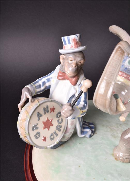 A large limited edition Lladro figure group entitled 'Circus Parade' figures include a chimpanzee - Image 3 of 6