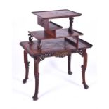 Gabriel Viardot (1830 - 1906) French A fine late 19th century French four tier walnut display