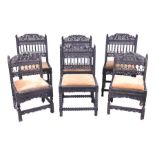 An important associated suite of six colonial Anglo-Indian chairs early 19th century or earlier,