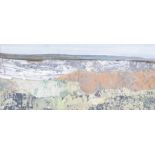 Vincent Wilson (b. 1933) British Bodmin Moor, mixed-media, framed and glazed, 10 x 24.5 cm.