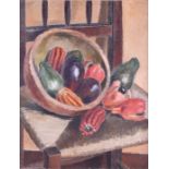 Vera Alabaster (1889-1964) Scottish still life with gourds, oil on board, signed to lower left,