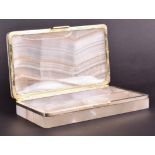 A good quality George V cased banded onyx trinket box with silver gilt mounts London, 1920 by George