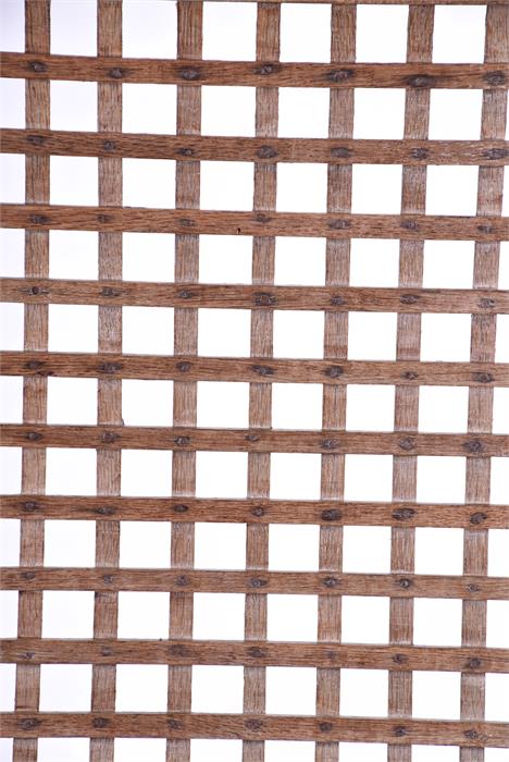 A pale oak Arts & Crafts dressing screen with lattice work panel. 149.5 cm high. - Image 3 of 5