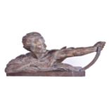 Ugo Cipriani (1887-1960) Italian The Archer, a terracotta sculpture of the tense upper torso of a