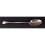 A George I silver basting spoon London 1715, by Andrew Archer, 31.5 cm long, 3.6 ozt.